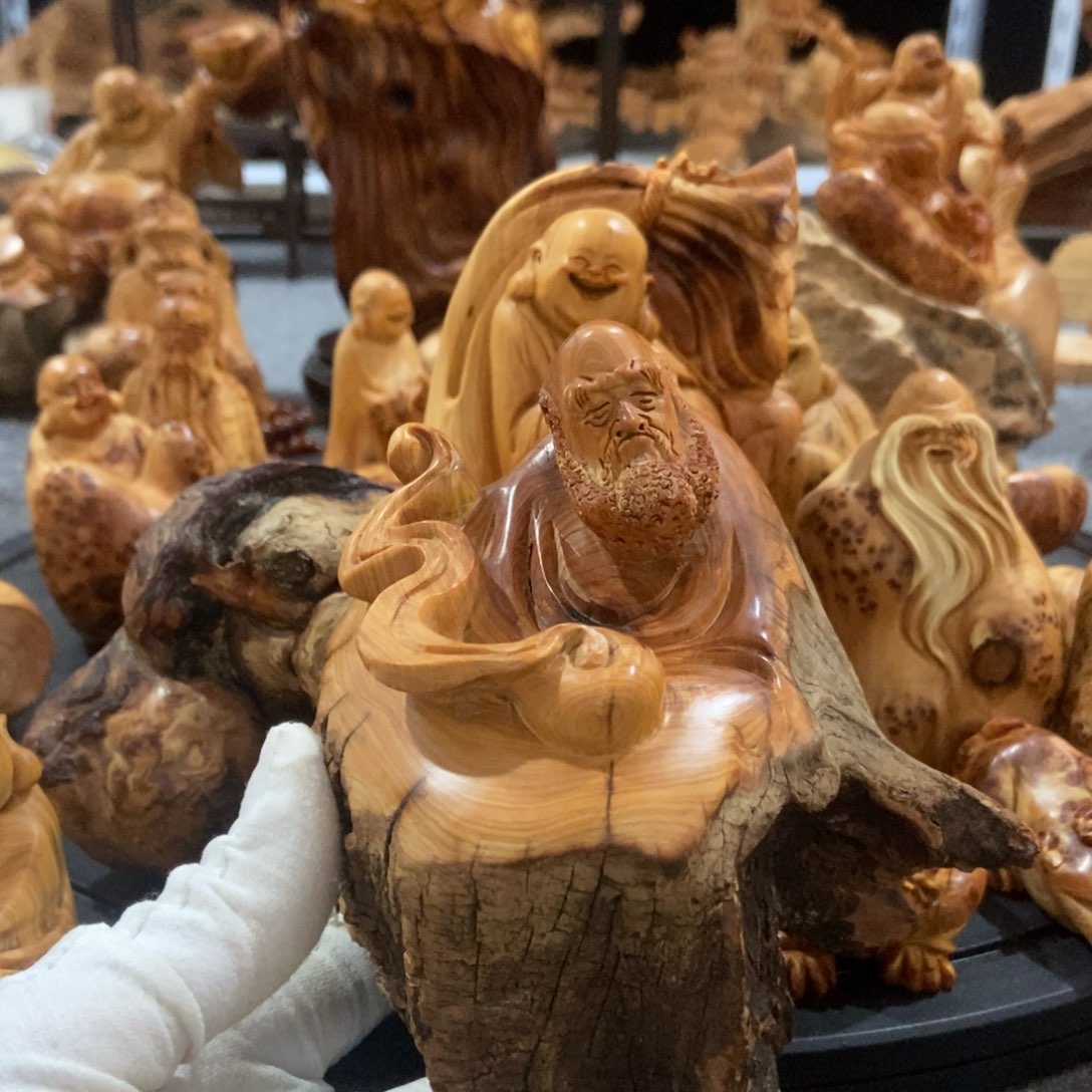 柏木（崖柏）原皮达摩