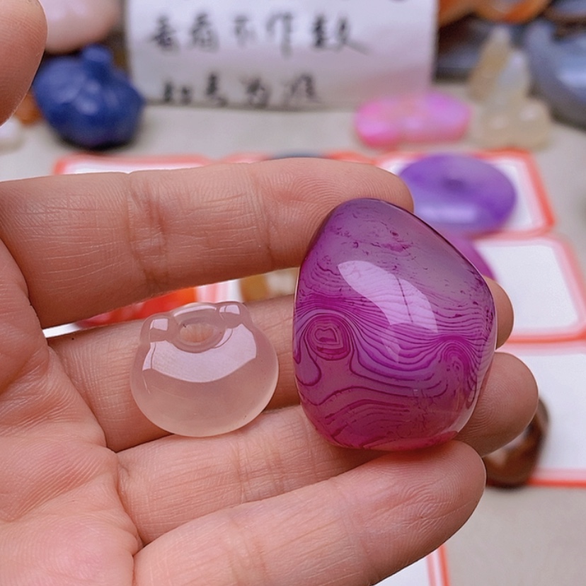 【闪购商品】未镶嵌玛瑙/玉髓珠宝半成品百*阁