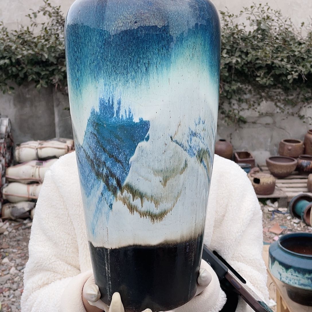 红陶王嫂花盆0125-80