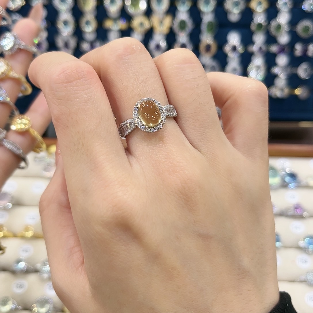 水晶女款银S925镶嵌戒指