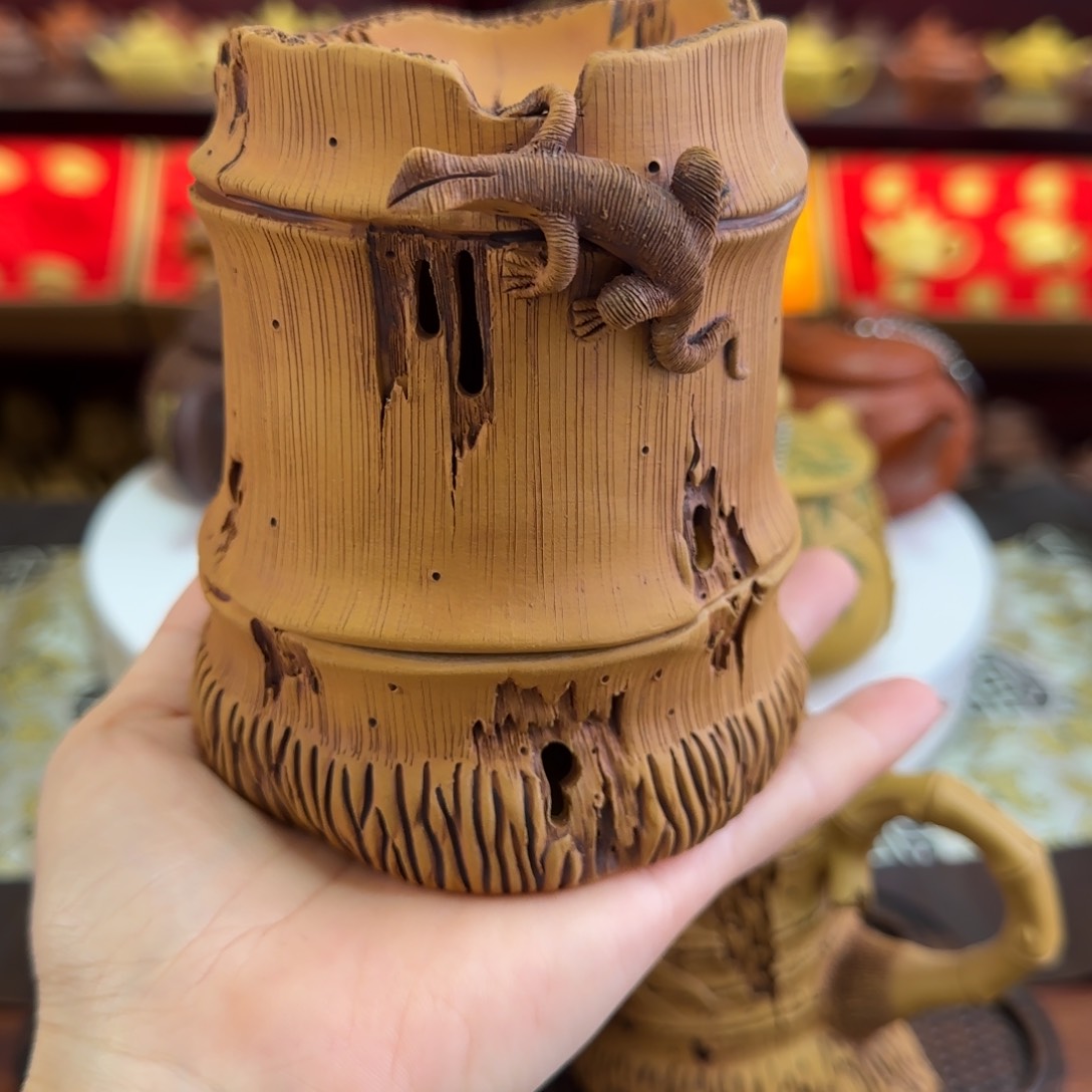 茶壶段泥合****】竹节香炉