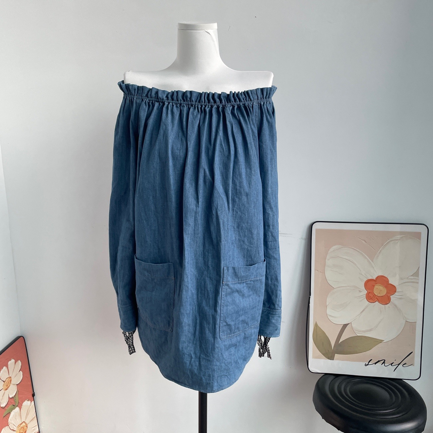 99新 MIU MIU/缪缪 A9358 miumiu 牛仔裙 99新 38码 胸围120