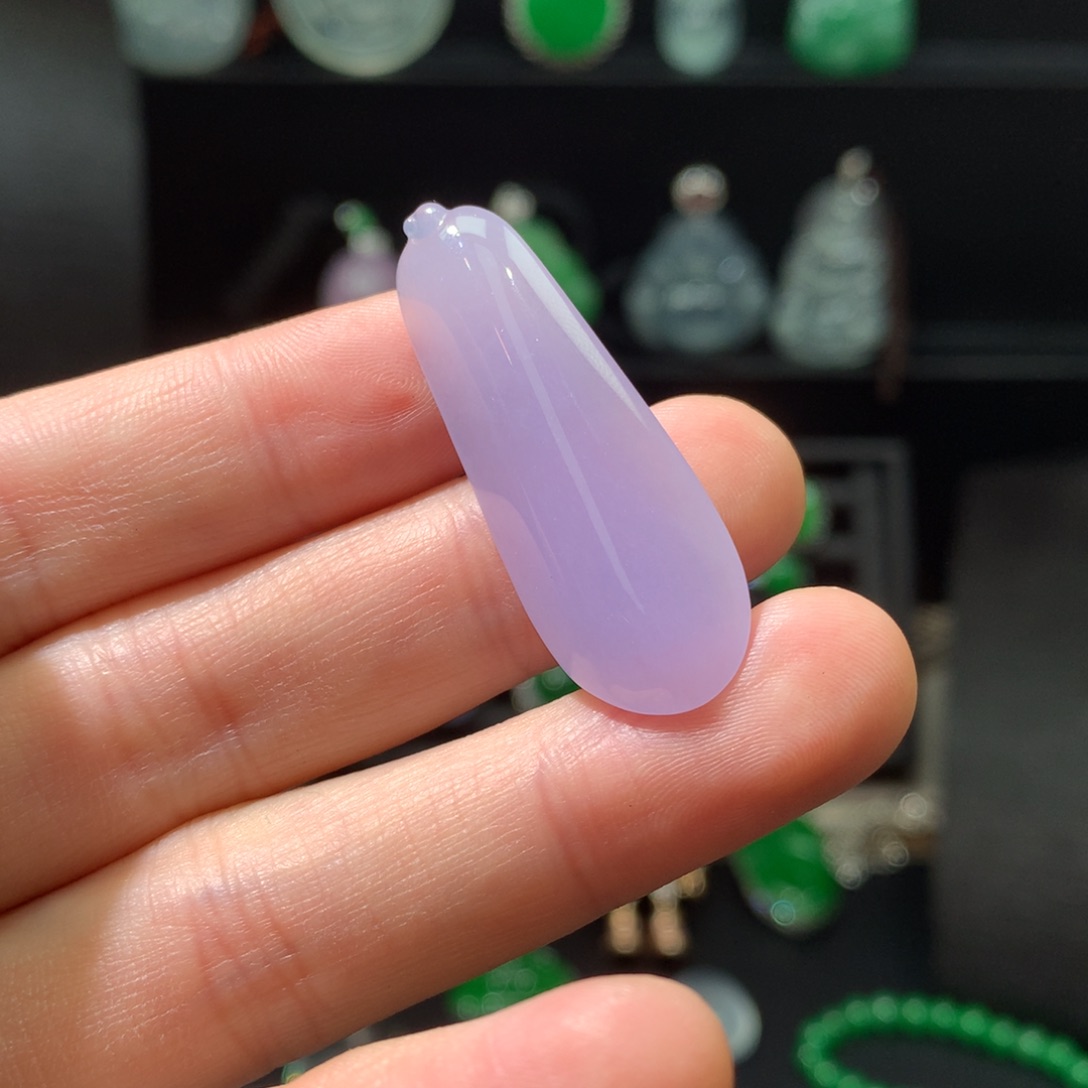 翡翠裸石冰紫福瓜