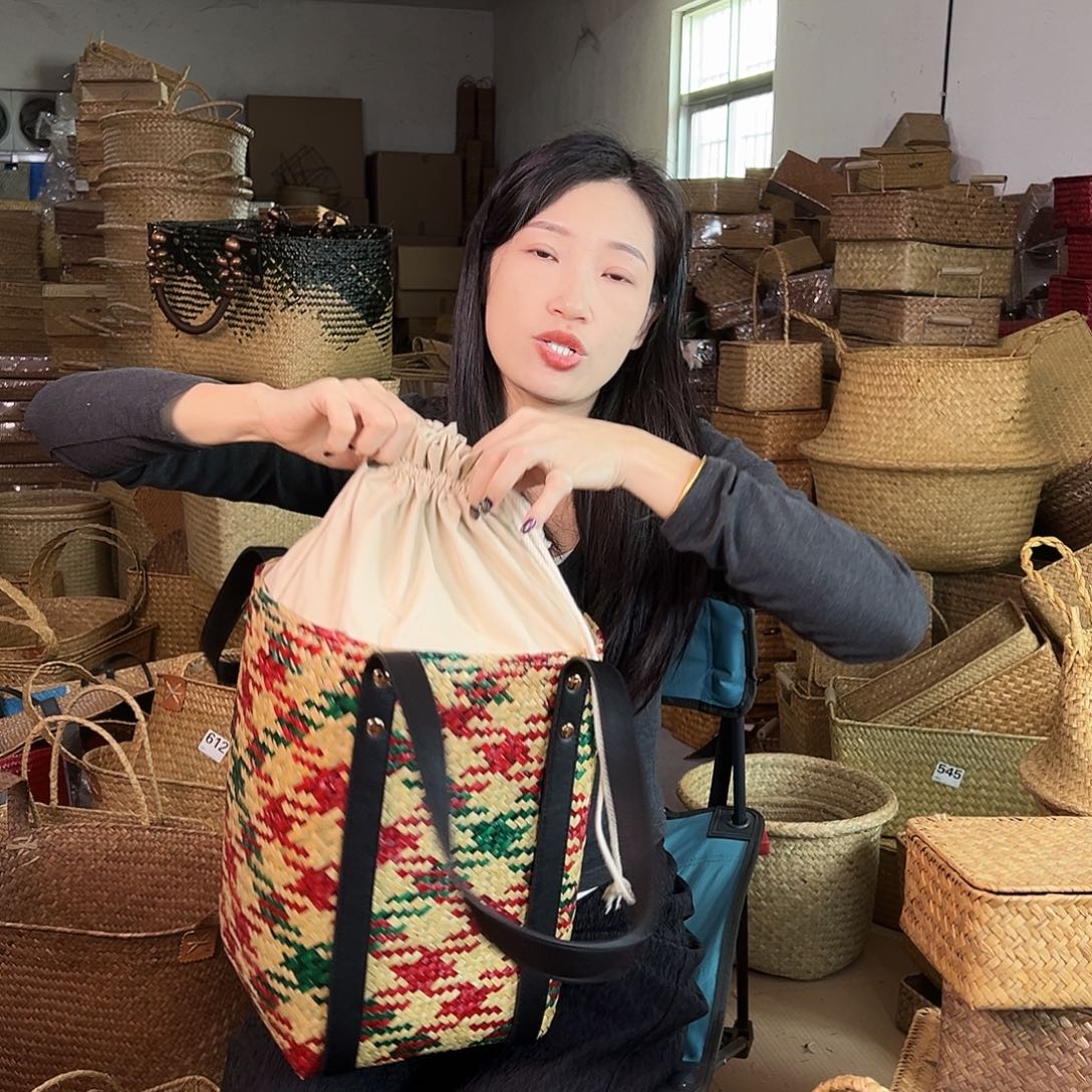 草编草编包/草编收纳盒带瑕疵