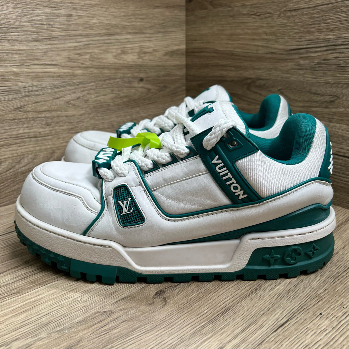 90新 LouisVuitton/路易威登 Trainer 白青小胖丁 41.5码