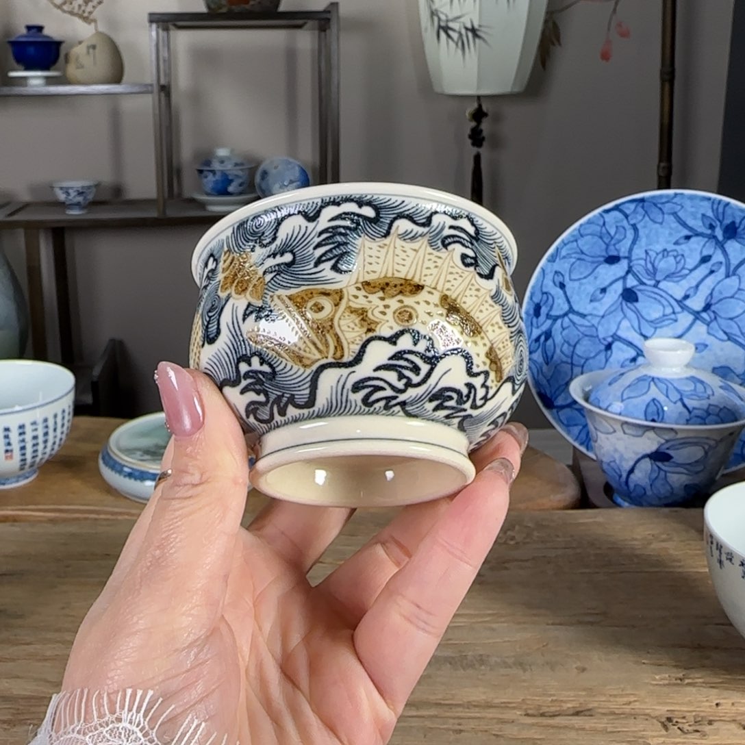 杯景德镇陶瓷柴烧多人