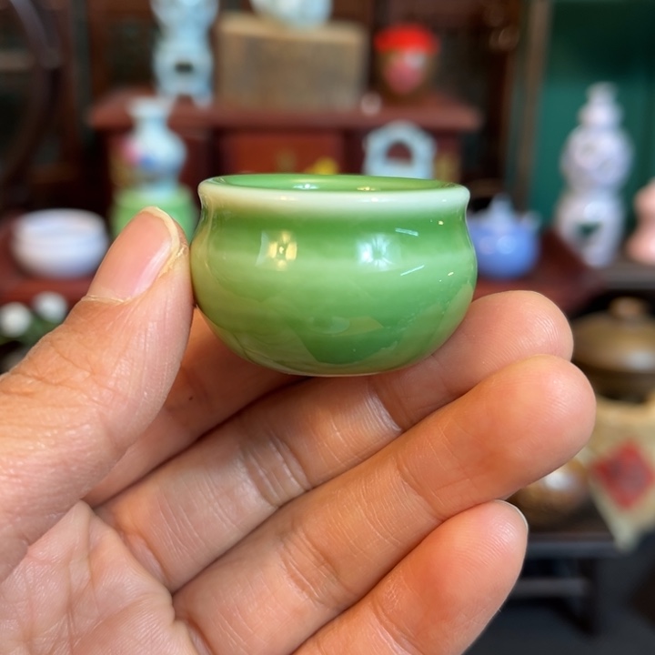 摆件微陶老王迷你花瓶