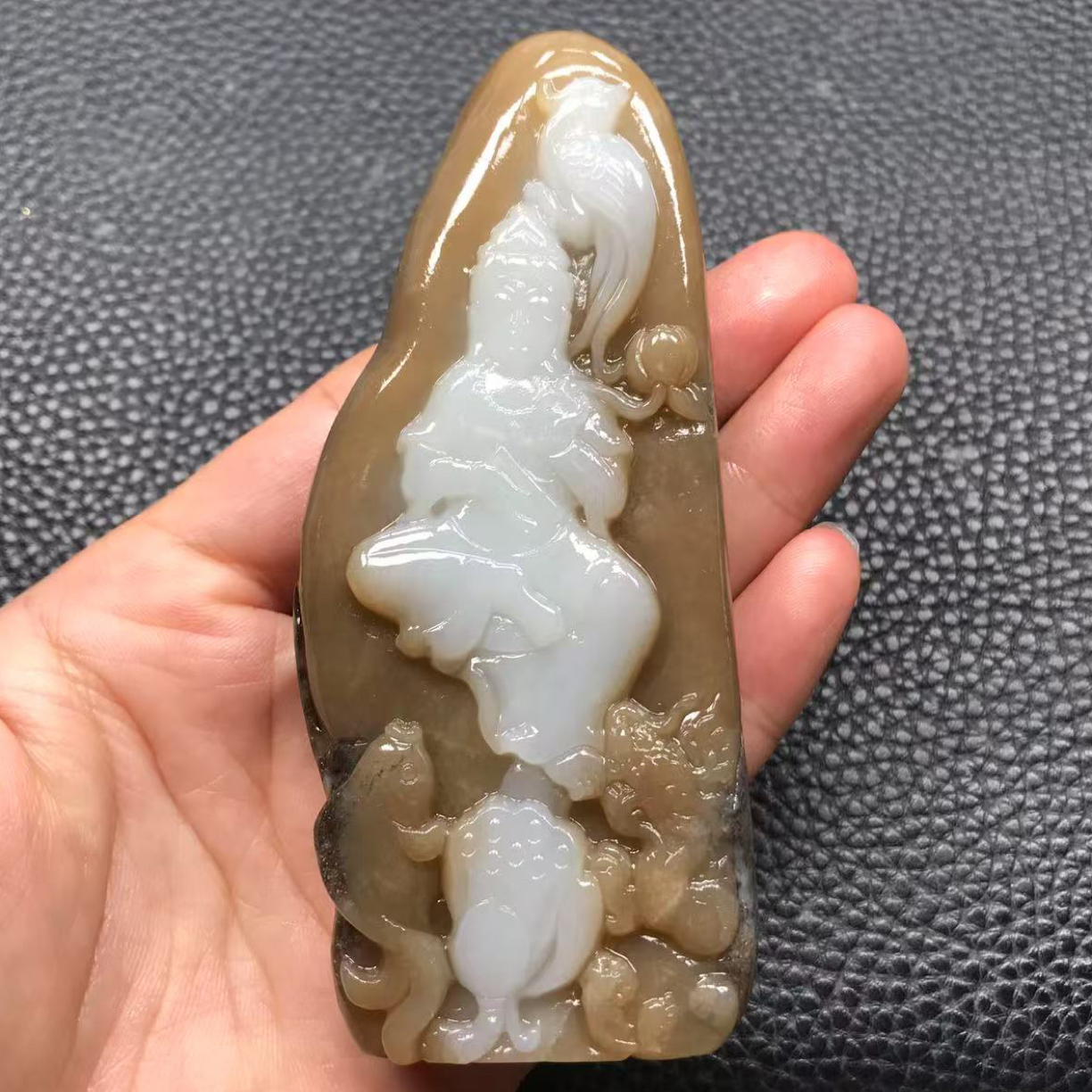 和田玉观音，实物震撼