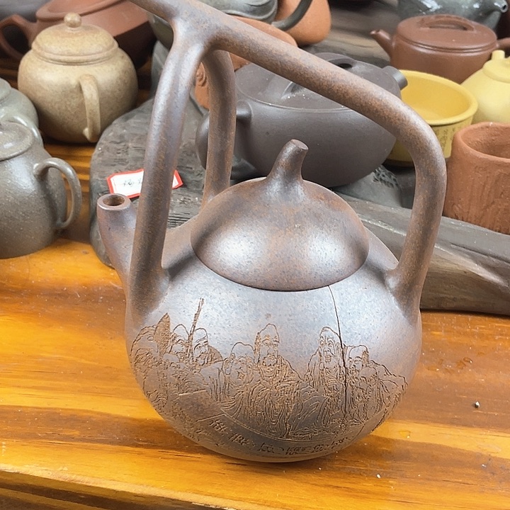 紫砂茶壶处理一把
