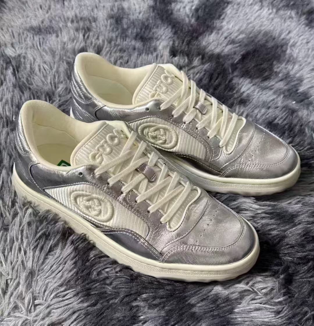未使用 GUCCI/古驰 /七七/银色女鞋