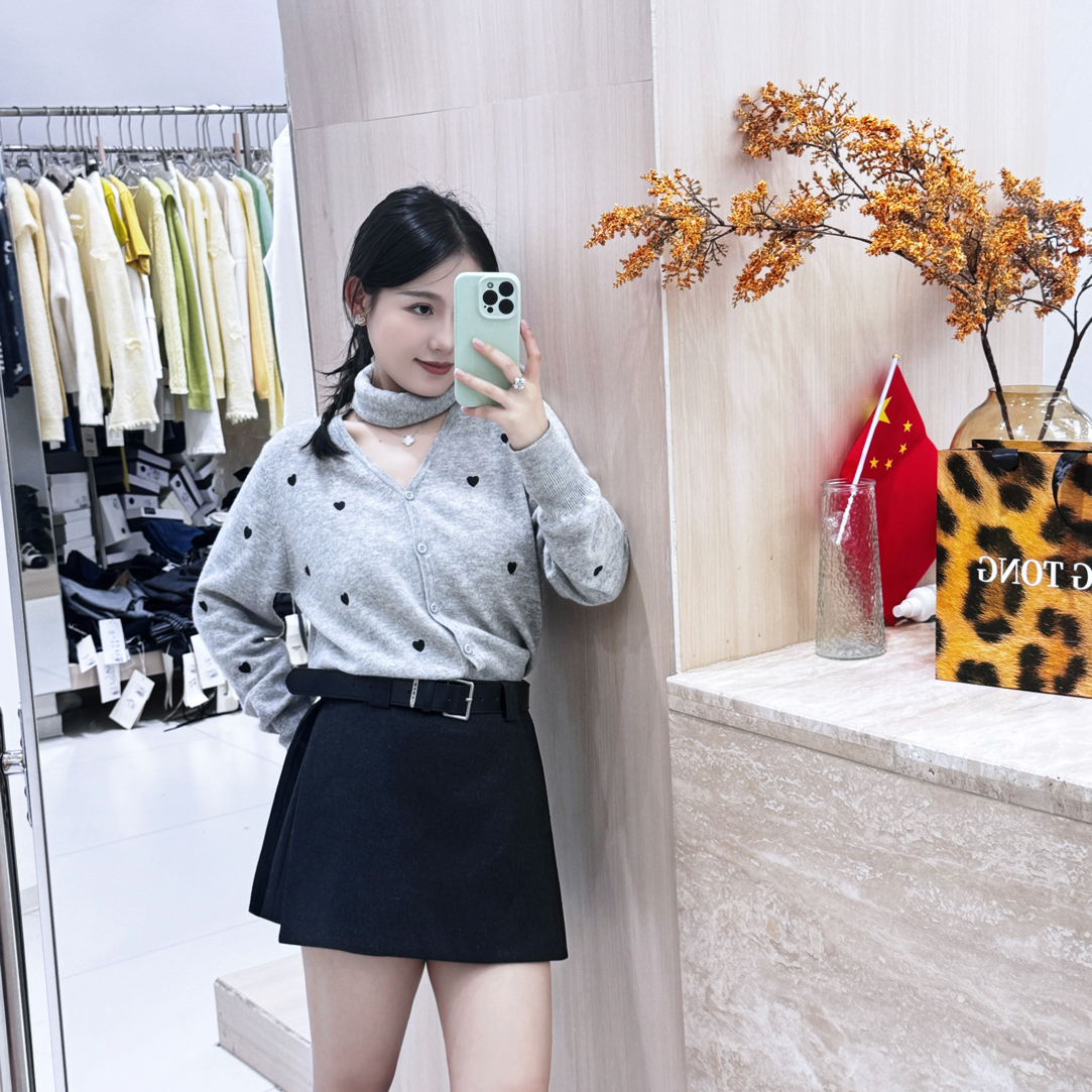 翻领春季针织波西米亚风毛针织衫设计师女装简约毛衣