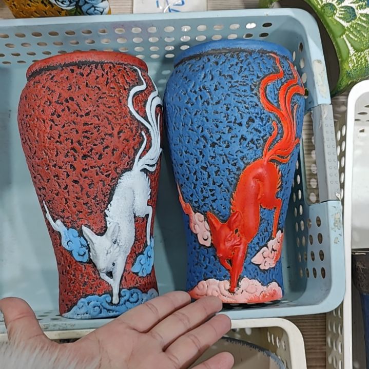 红陶吸水透气的白陶花盆凑满12发货