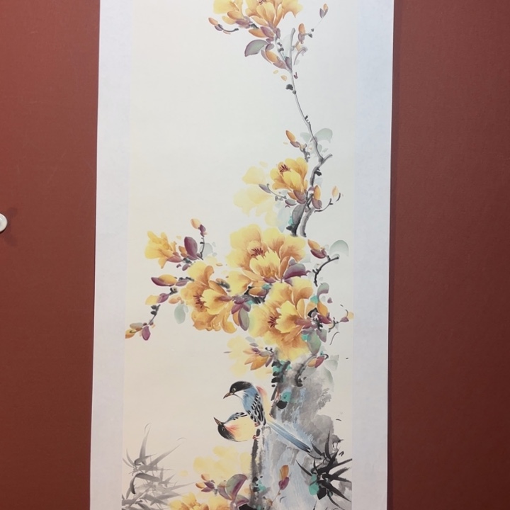 国画听兰老师花鸟