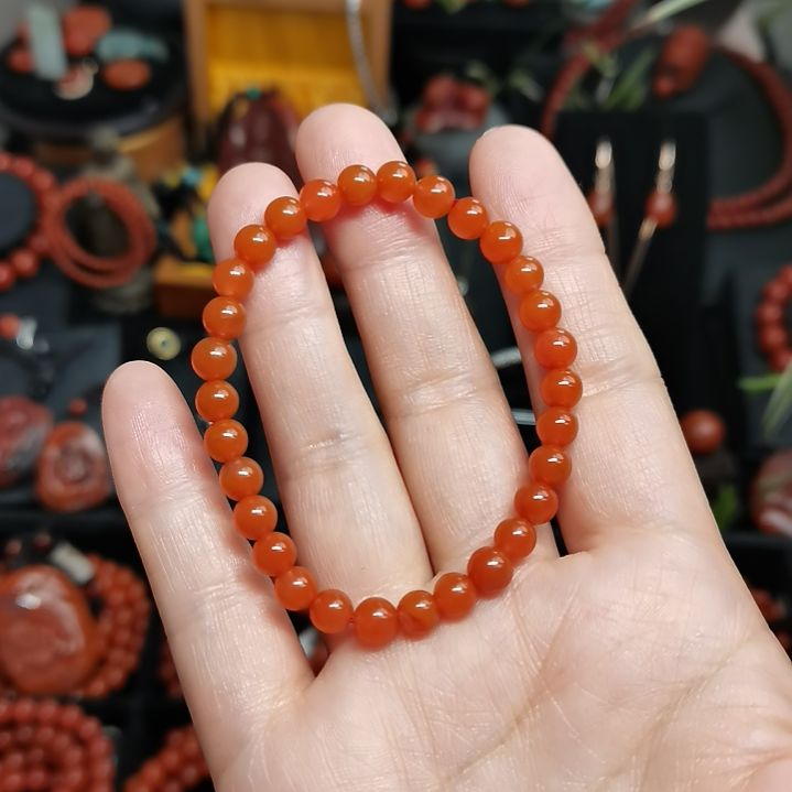南红玛瑙手串未镶嵌
