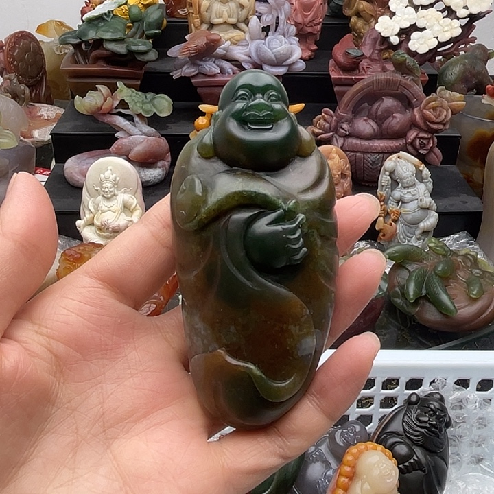 石英质玉未镶嵌手把件