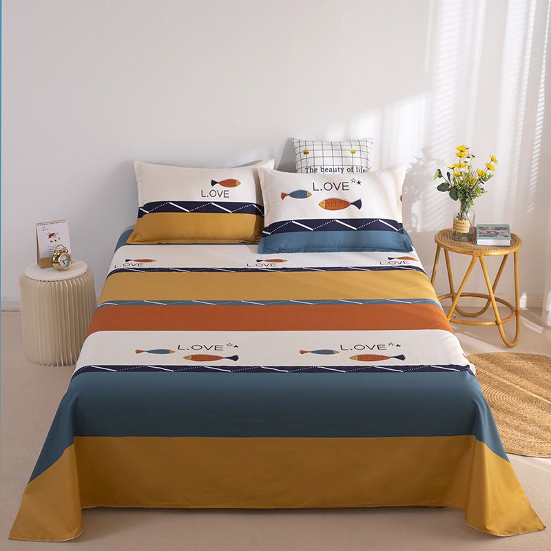 百分百纯棉床单单件学生宿舍床单四季高质量单双人大小全棉床上单