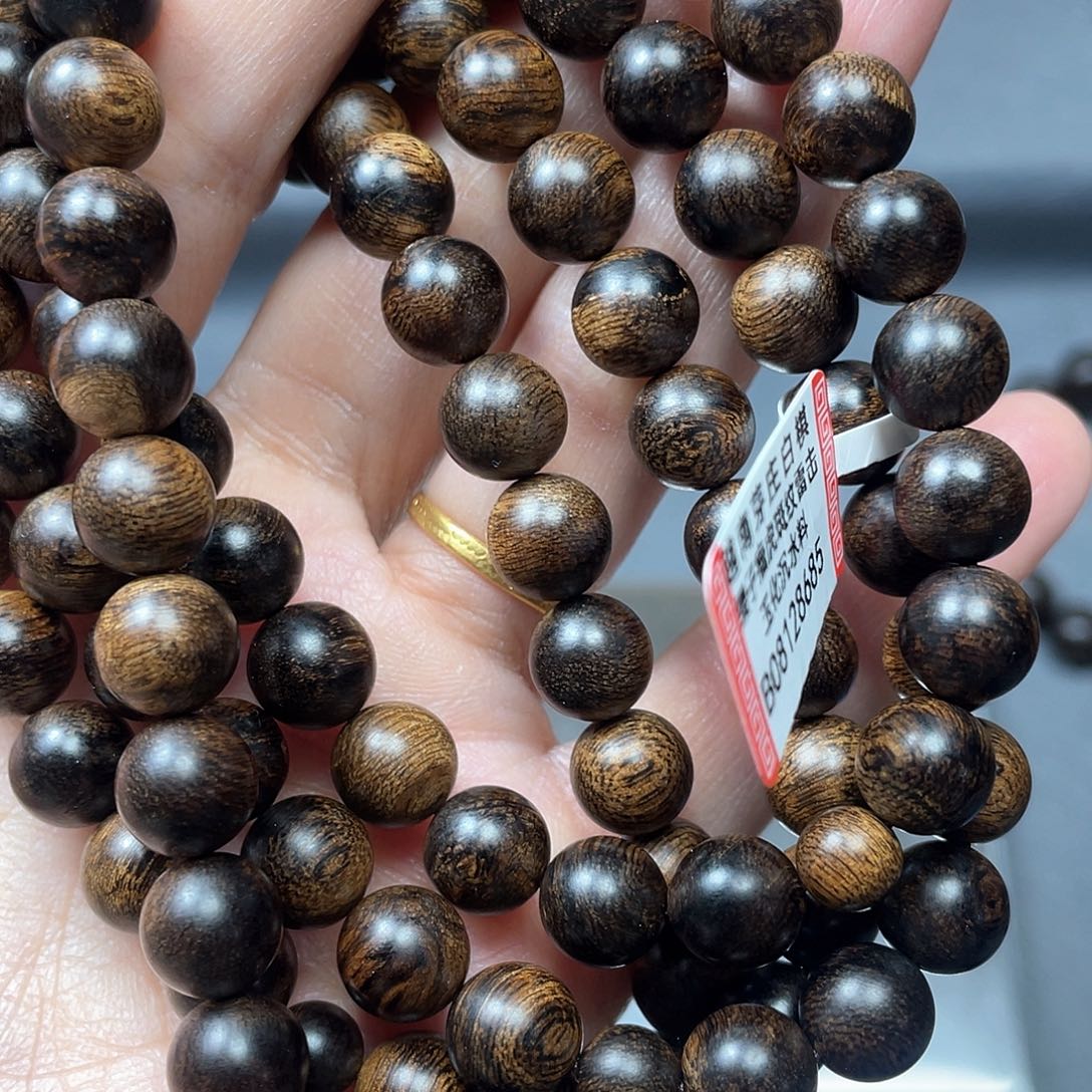 沉香手串爪*白棋瘤疤虎斑纹0.8