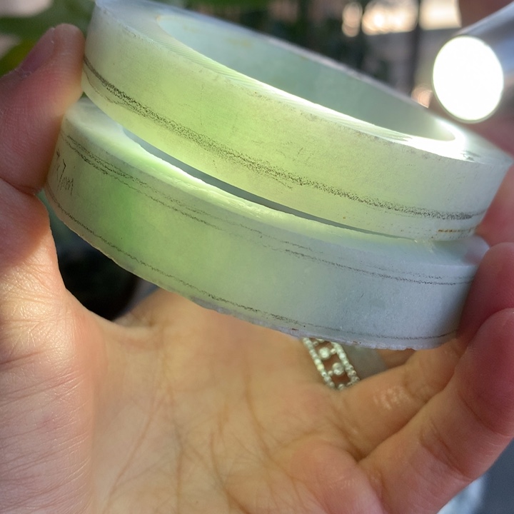 定制翡翠未镶嵌手镯50-60