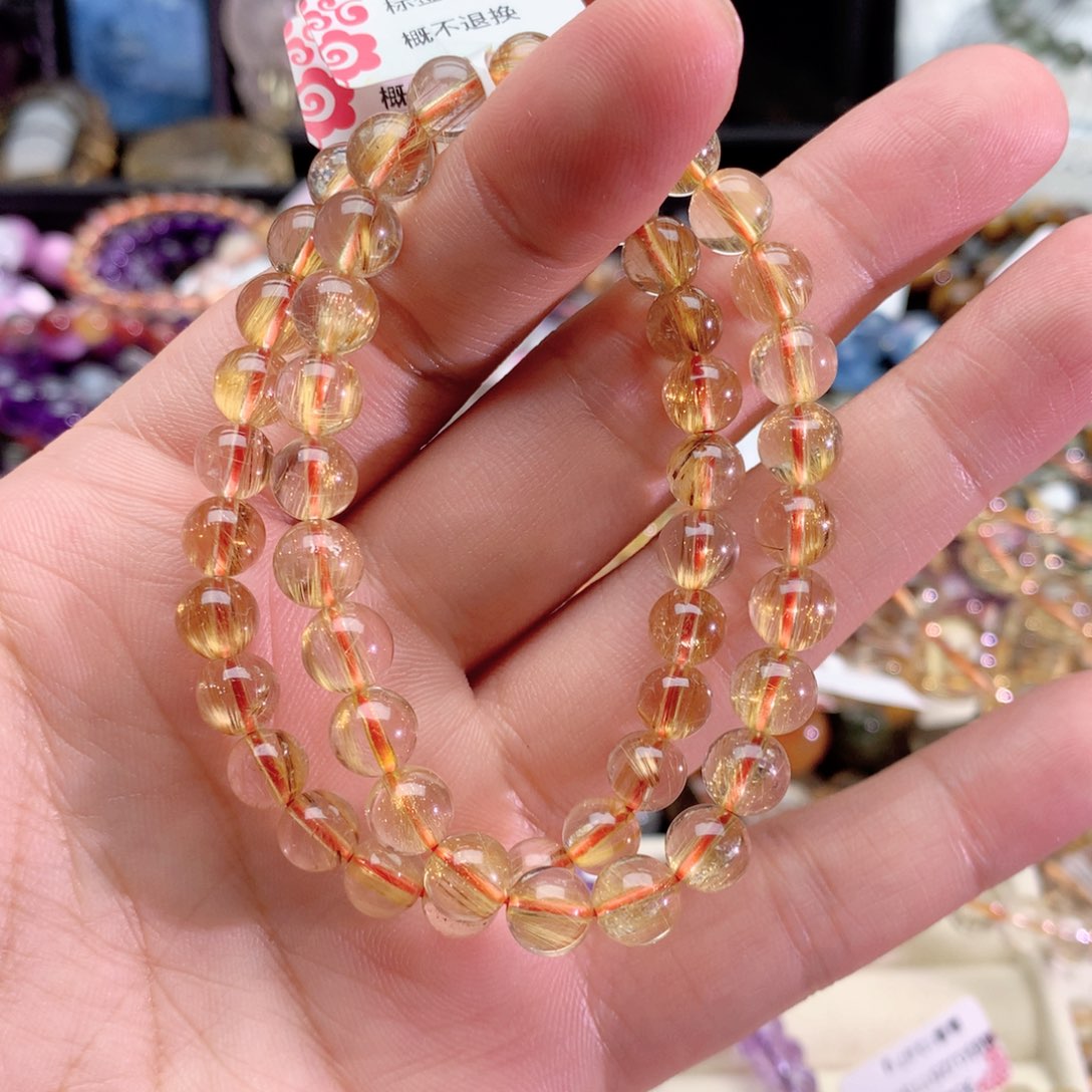 M***a水晶手链未镶嵌发晶手链7+