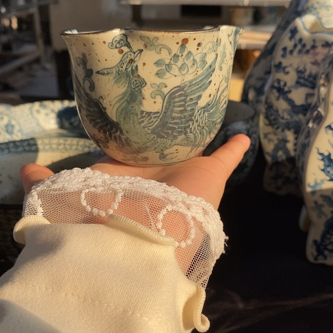 陶手工手绘青花高温陶瓷