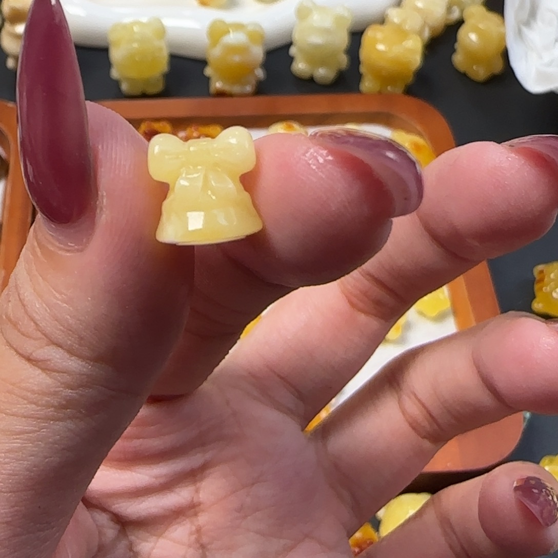 萌***儿裸石琥珀未镶嵌琥珀蜜蜡系列产品