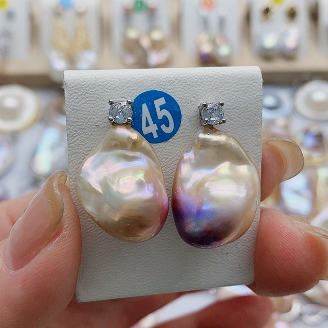 【闪购商品】淡水珍珠耳饰银S925镶嵌