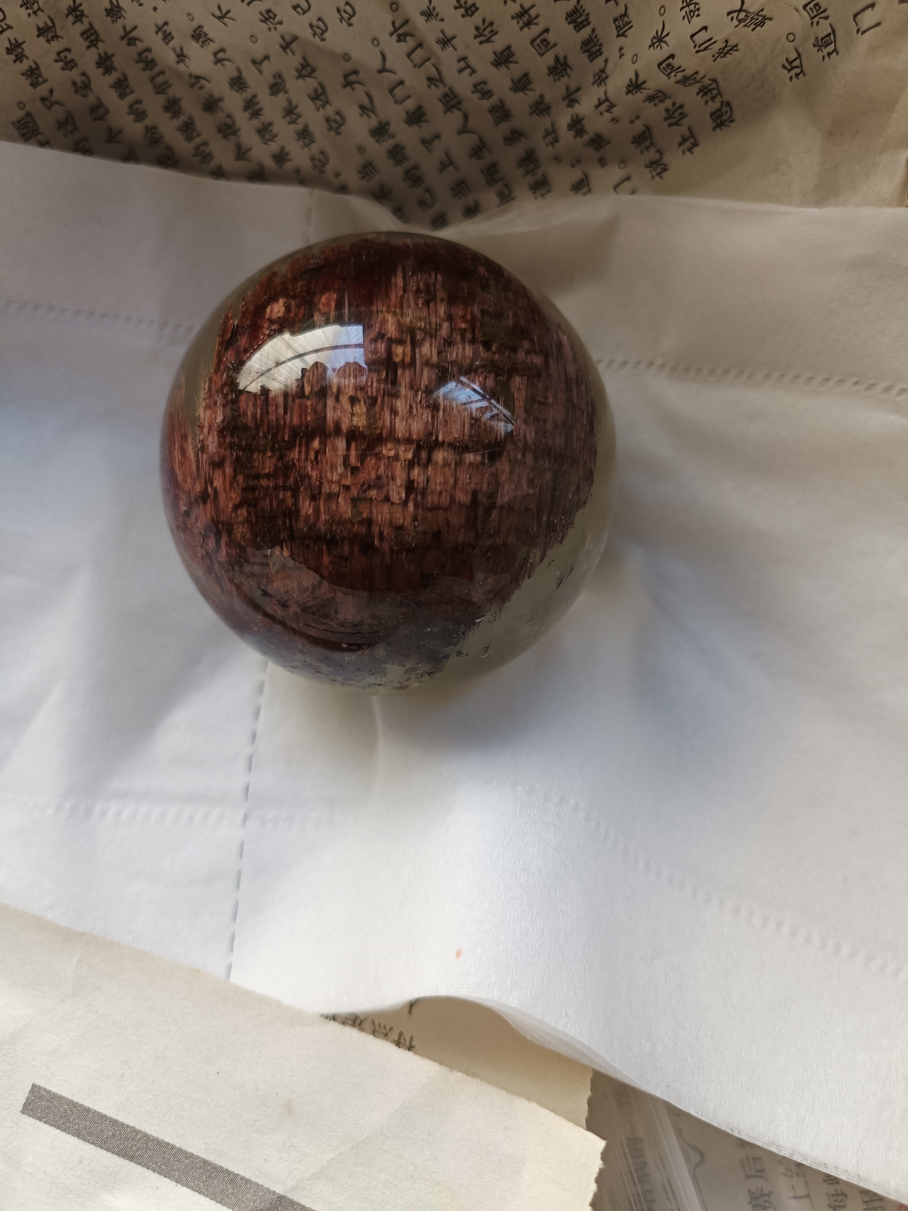 天然水晶幽灵球，