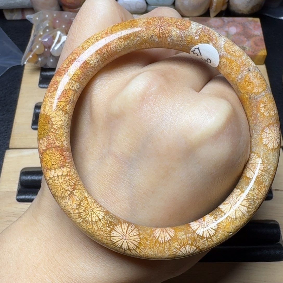 硅化玉57黄红皮花未镶嵌