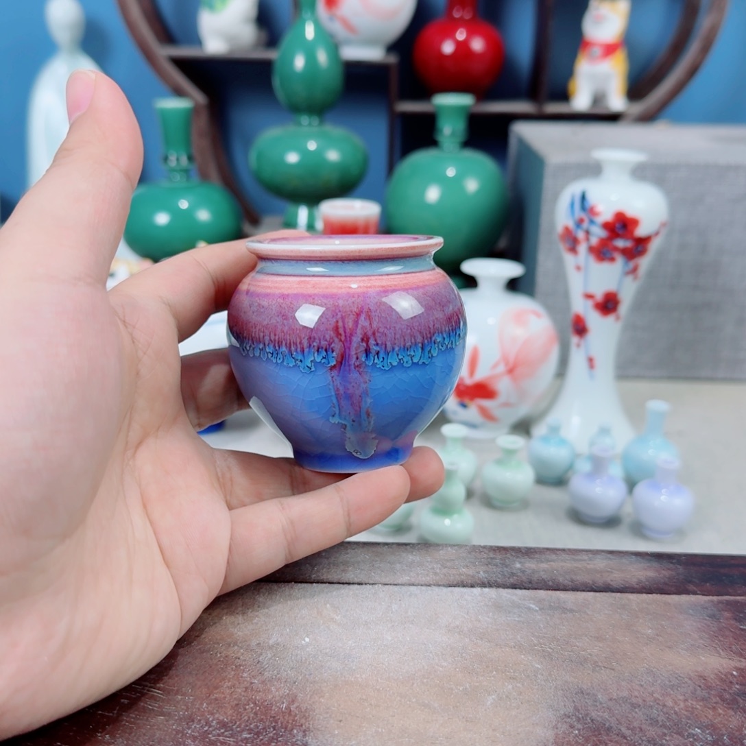 陶瓷手工小花器摆件
