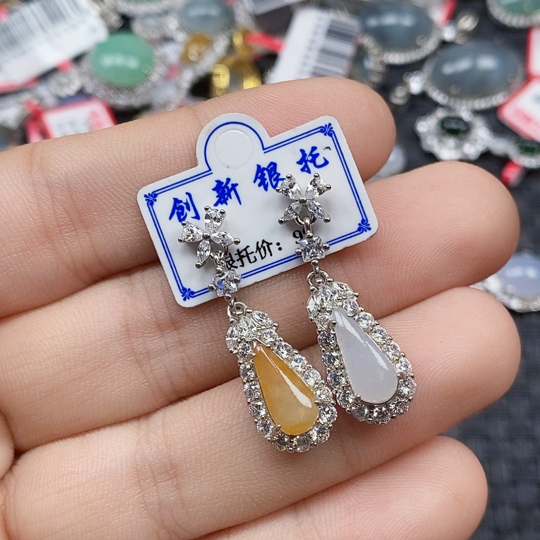 翡翠银S925镶嵌戒指