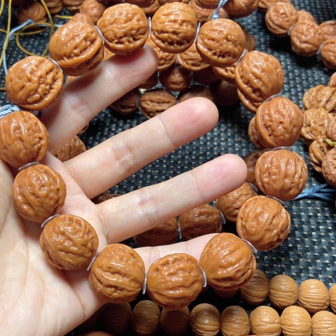 酒***两桃核手串西瓜八棱