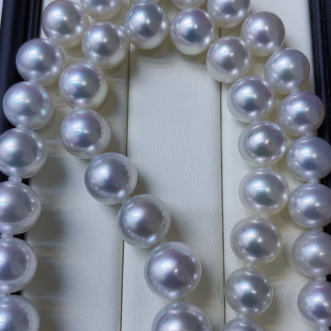 海水珍珠未镶嵌项链澳白9到12