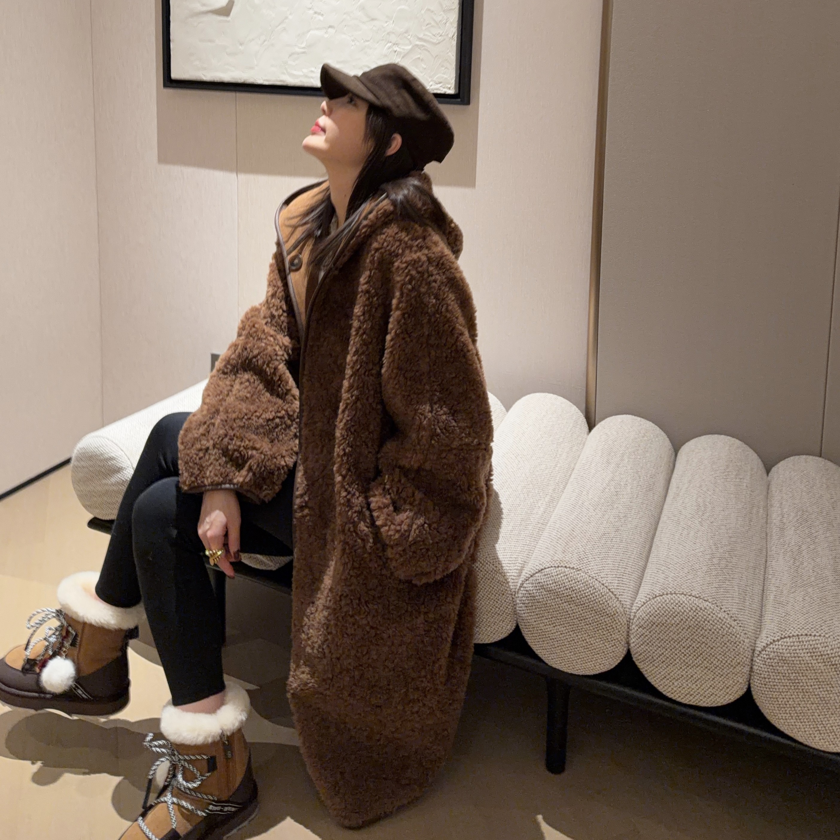 BETTER JOELAY-【森系焦糖】羊毛两面穿皮草WXGG-2455