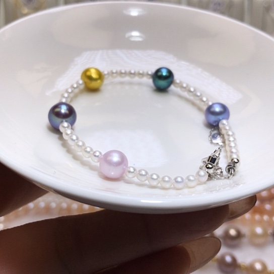 银S925镶嵌淡水珍珠耳饰