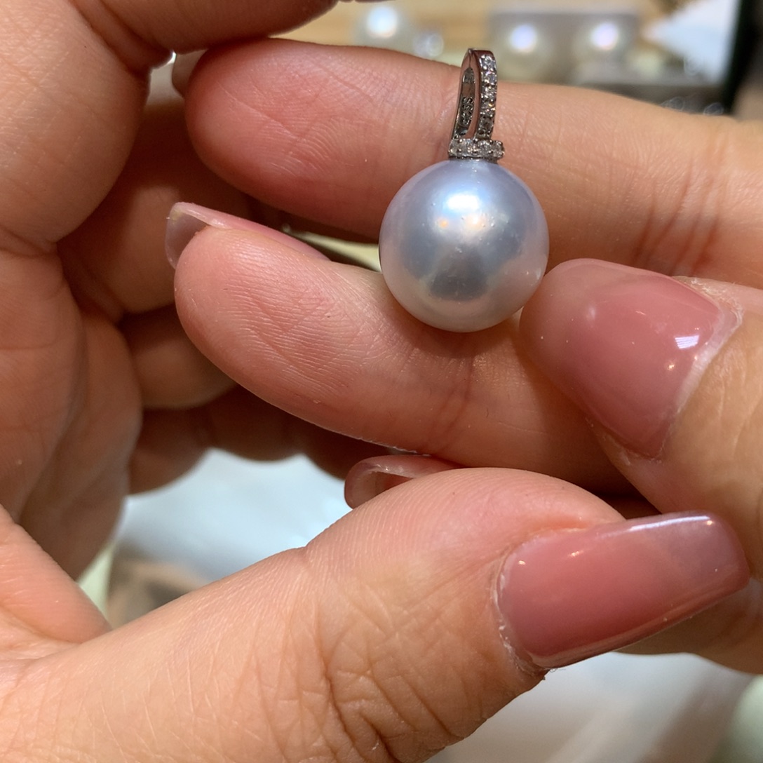 海水珍珠颈饰银S925镶嵌