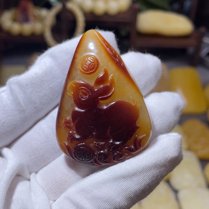 琥珀吊坠(不含链)未镶嵌