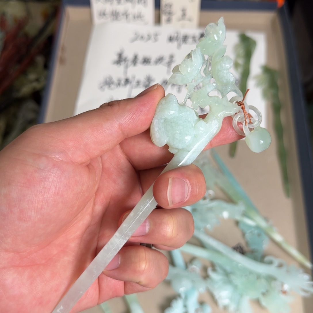 岫玉发饰未镶嵌明君玉簪贼拉好看