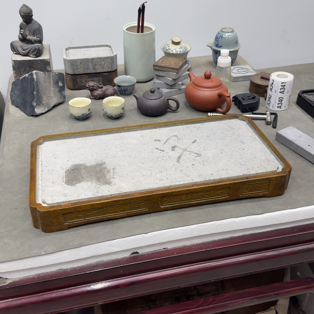 砖雕50x25 老料金砖茶盘蜗角