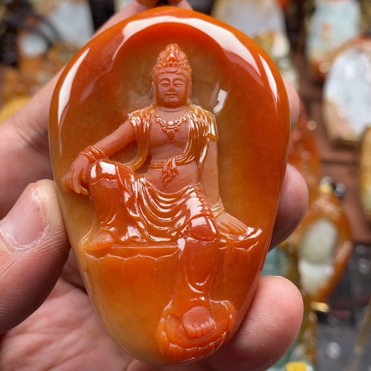 【闪购商品】颈饰未镶嵌翡翠福***福缅甸翡翠A货吊坠