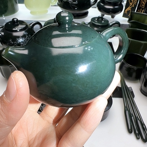 和田玉（青玉）挂件未镶嵌