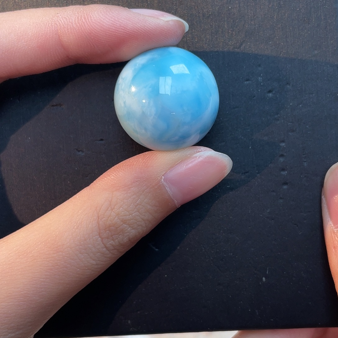 L***y针钠钙石（海纹石）未镶嵌手链海纹石22mm珠子 114号