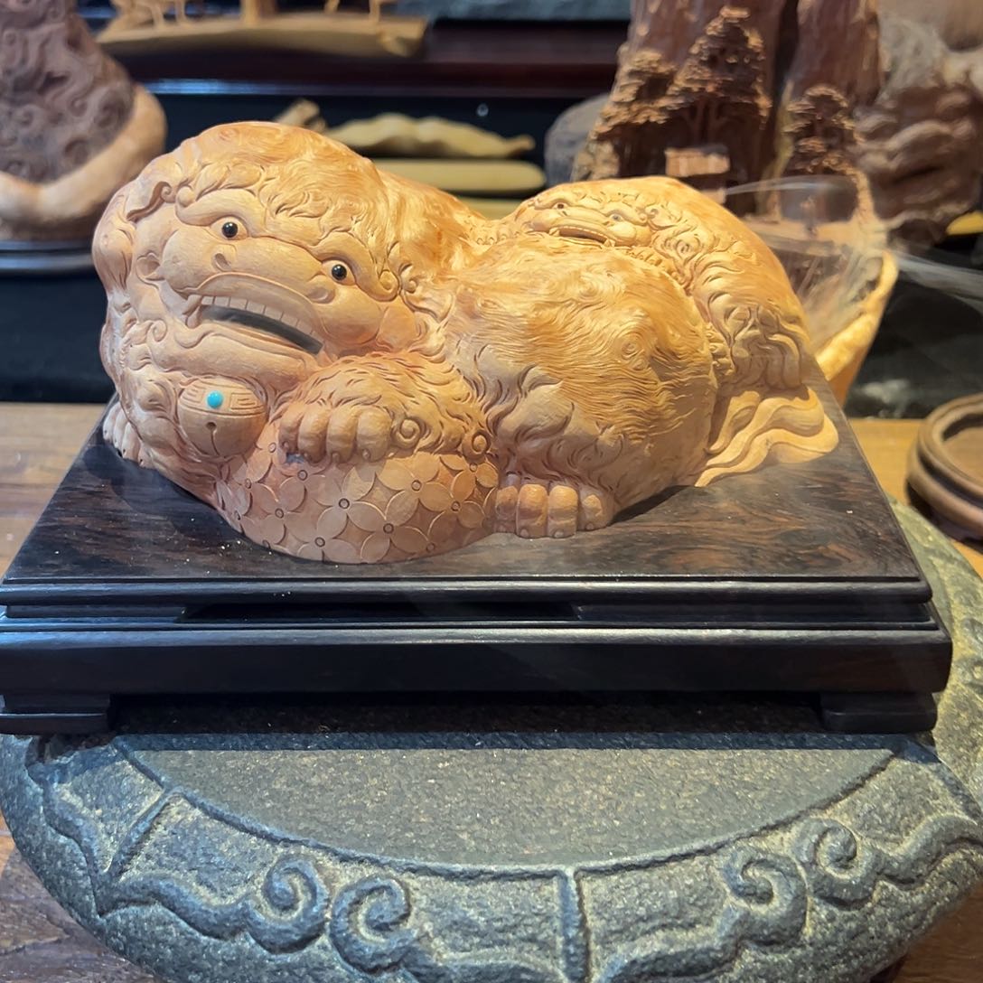 荔枝木竹*荔枝木狮子香炉