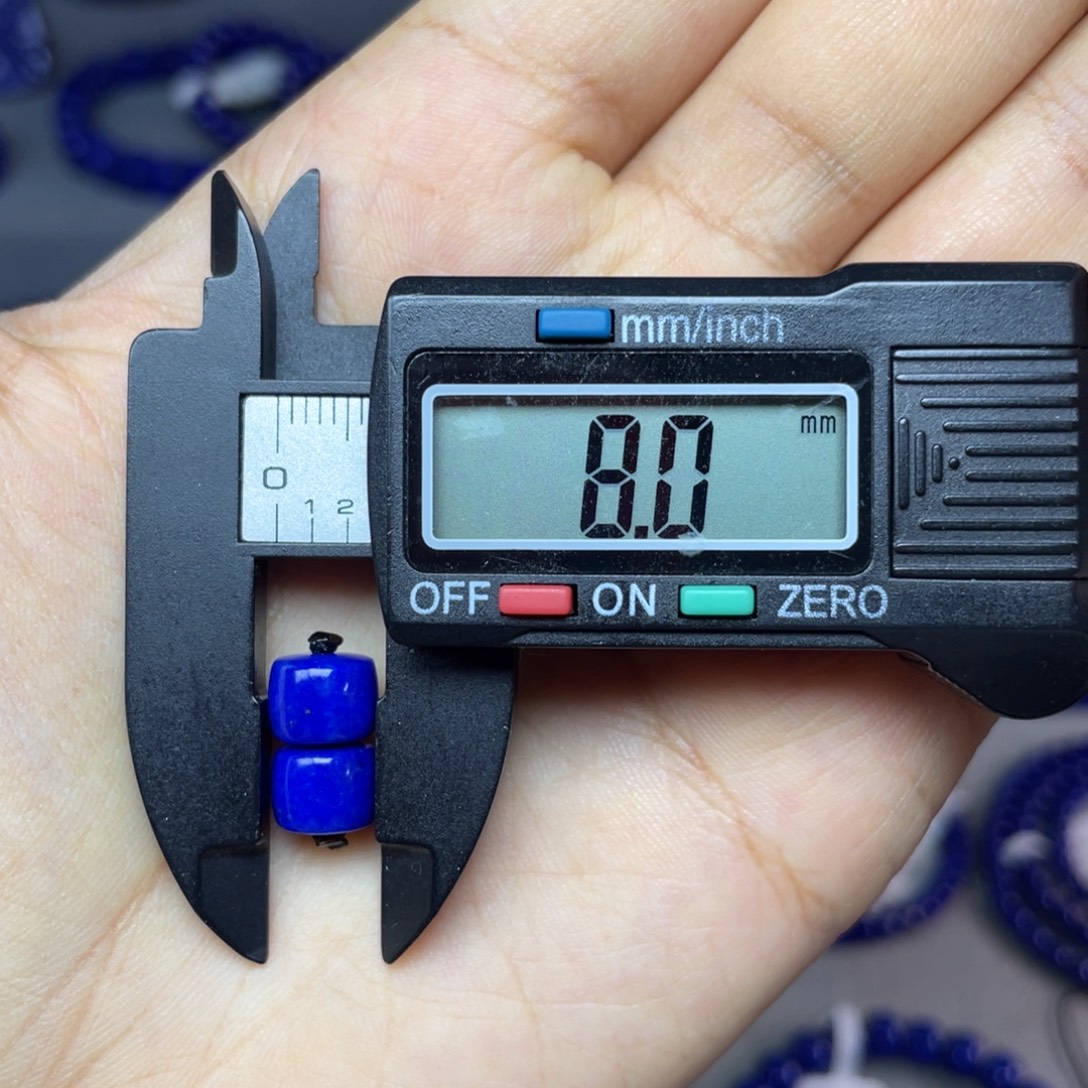 未镶嵌青金石8×6mm直切对珠配饰