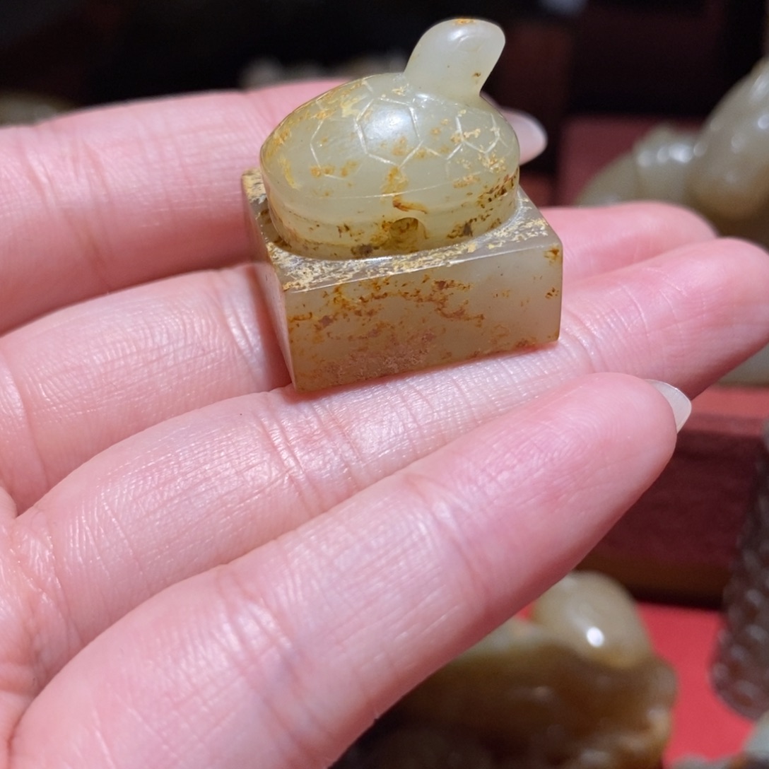 和田玉珠子未镶嵌红***说