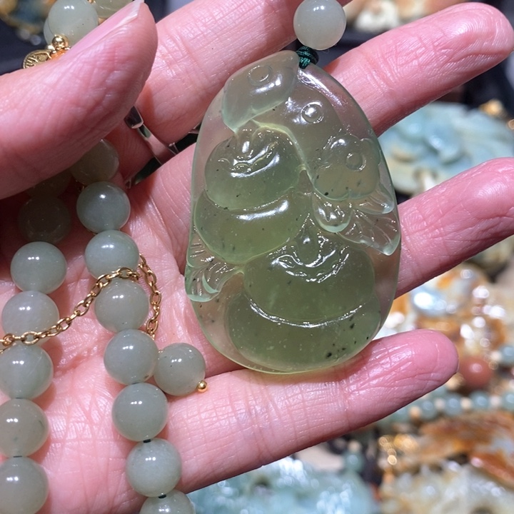 岫玉毛衣链未镶嵌