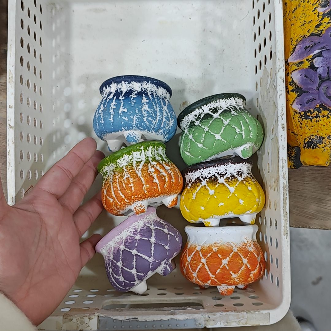 红陶吸水透气的白陶花盆凑满12发货