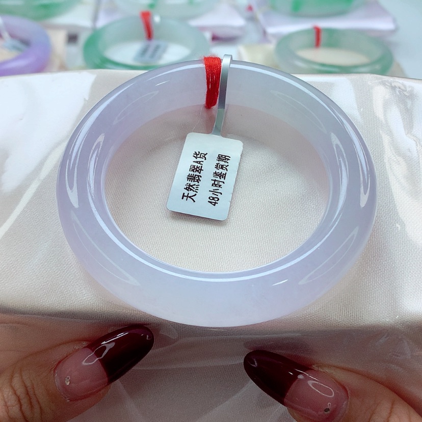 【闪购商品】翡翠手镯未镶嵌53.8 冰粉紫细腻 灵