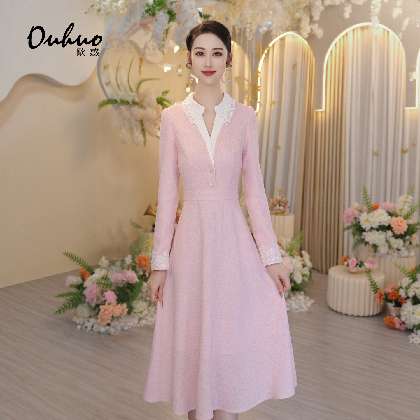 【木木定制】2025年秋冬新款轻奢温柔优雅气质显瘦连衣裙OHDRI10051