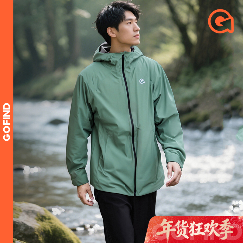 GOFIND男女款防风防水透湿冲锋衣户外休闲外套果凡高贵洋气运动服