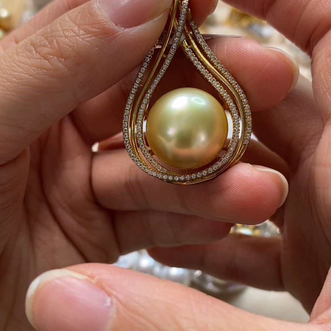 海水珍珠颈饰银S925镶嵌